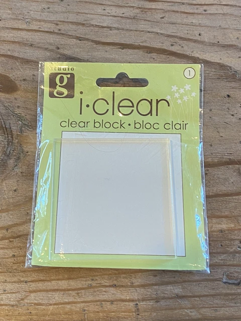 Studio G “I-Clear” 2 1/2” Square Acrylic CLEAR Stamp BLOCK 2010 New Sealed