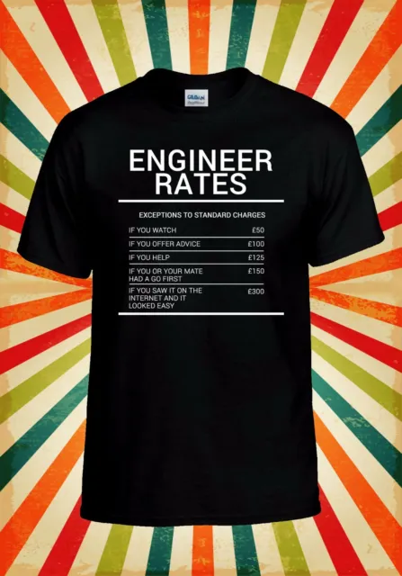 Engineer Rates Mechanic Garage Funny Men Women Vest Tank Top Unisex T Shirt 2273