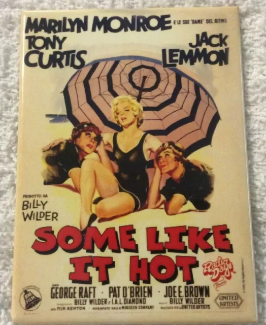 Some Like It Hot Movie - Marilyn Monroe, Tony Curtis - Fridge Magnet