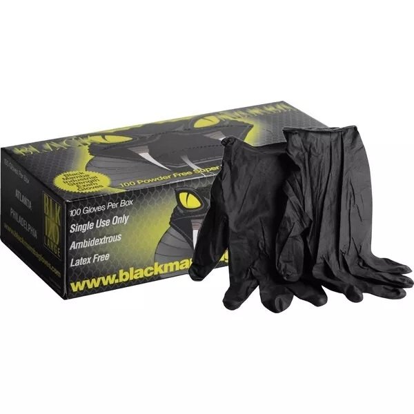 Gants nitrile jetable BLACK MAMBA noir XL T9/10 (X 100) - DIFF