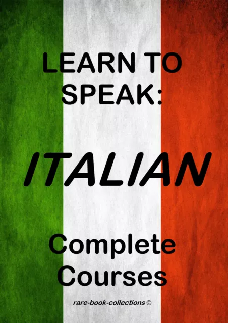 Learn To Speak Italian - Language Course - 8 Books & 37 Hrs Audio Mp3 All On Dvd