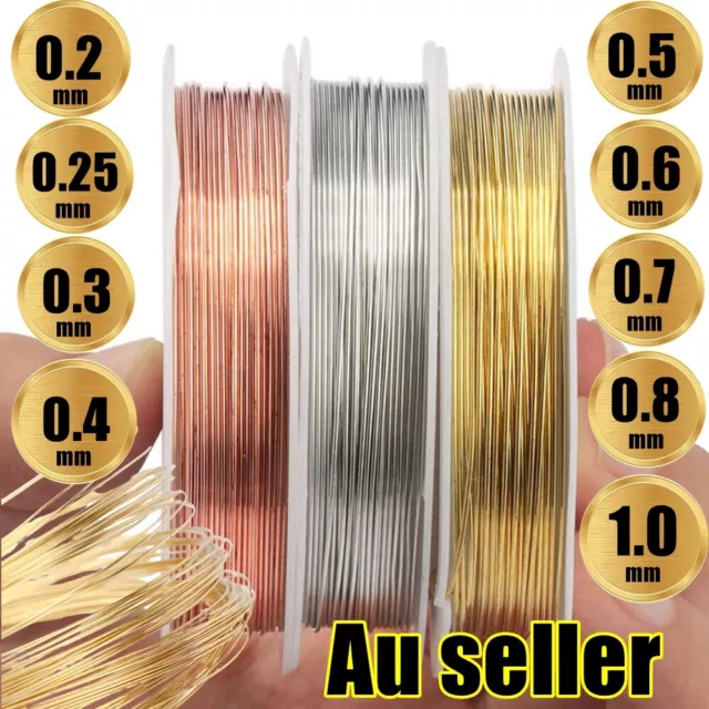 Copper Wire Cord String Bead Beading Jewellery Bracelet Thread Line DIY Craft AU