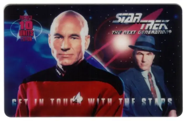 Star Trek - 10u Il Next Generation Capitano Picard Campione Telefono Scheda