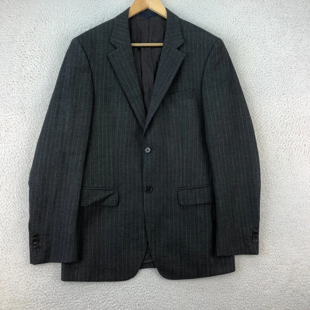Zara Premium Luxury Design Brown Wool Blazer Jacket Men UK 38R