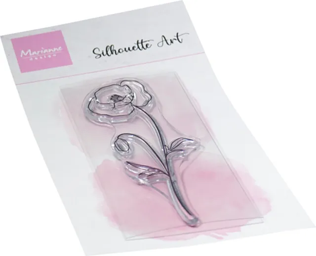 Stempel "Silhouette Art - Mohnblume" Marianne Design Clear Stamp