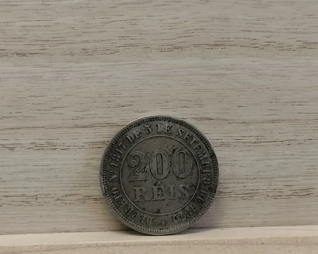 1880 200 Reis Brasil Coin