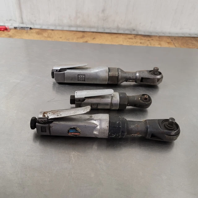 Set Of 3 Air Ratchet Drivers 1 Craftsman 3/8", 2 Ingersoll-Rand 1/4" & 3/8" 4
