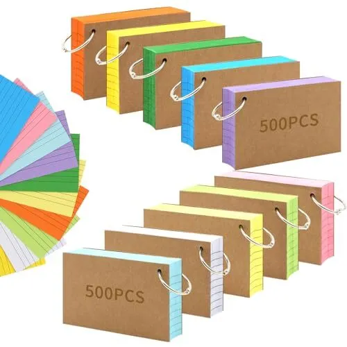 OFFILICIOUS Index Card Holder Box 3x5 With Dividers and stickers – 228 Pcs  Set