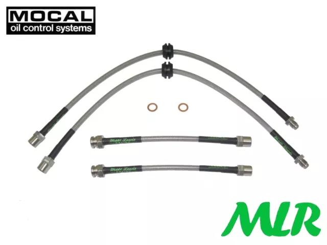 Mocal Citroen C2 Gt VTS Tressé Acier Inoxydable Durite Flexible Frein Tubes Kit