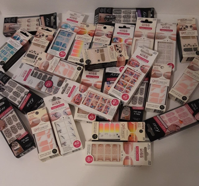 Lot of 100 Random Assortment Of Kiss Full Cover  Nails Stickers NEW