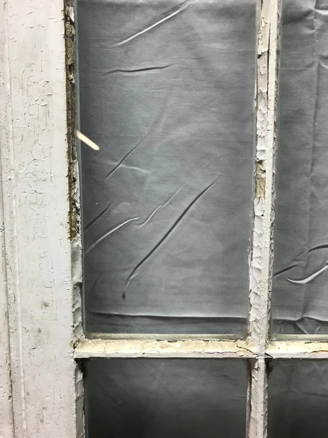 Antique Pair 6 Lite Casement Window 16x61 Vintage Shabby White Old Chic 159-23B 11