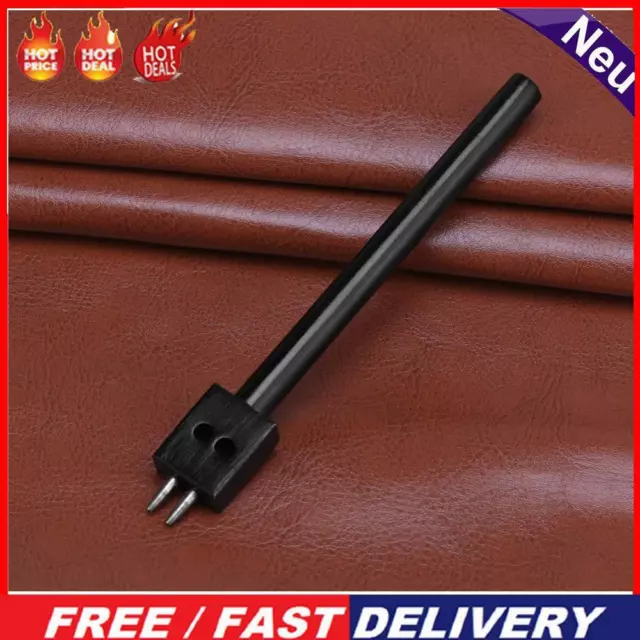 Black Leather Punch Tool Leather Craft Tool Steel DIY for Leather (2Prong)