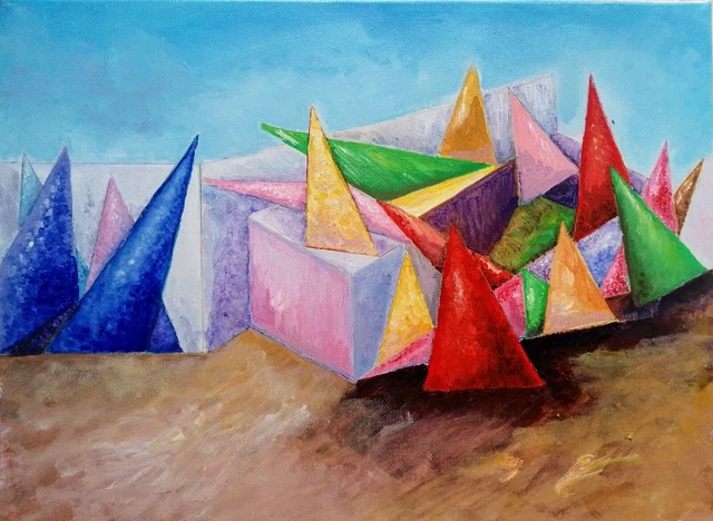 M. Moscati olio su tela 30 x 40 certificato dell'artista.