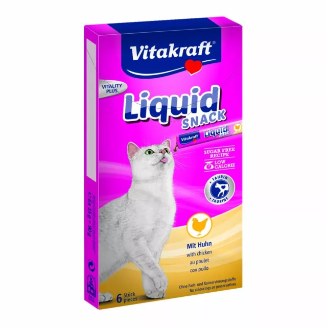 VITAKRAFT Snacks para Gatos Cat Líquido Pollo - 90g - Premios Crema de