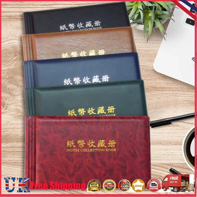 20 Pages Paper Money Currency Banknote Collection Book Storage Album *Z