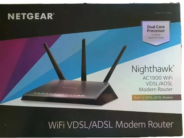 modem router Netgear Nighthawk D7000-100 PES wifi AC1900 4porte gigabit Ethernet
