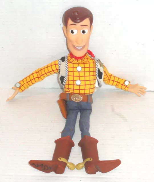 Disney Store Pixar Toy Story 15" Woody Pull String Talking Doll  No Hat Works