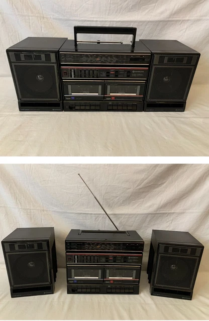 Ghettoblaster Hitachi TRK-W55E – Pour Pièces Ou Réparation – Radio-cassette Vintage