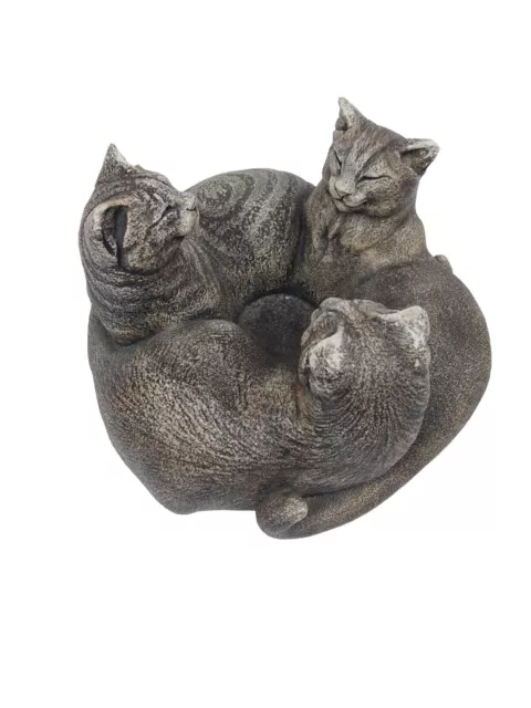 2001 Pena Windstone Editions Trio Circle Of Cats Candle Holder