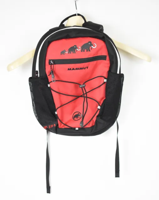 MAMMUT First Zip 8 Bag Boy's SMALL Backpack Chest Strap Outer Zip Pocket Lined