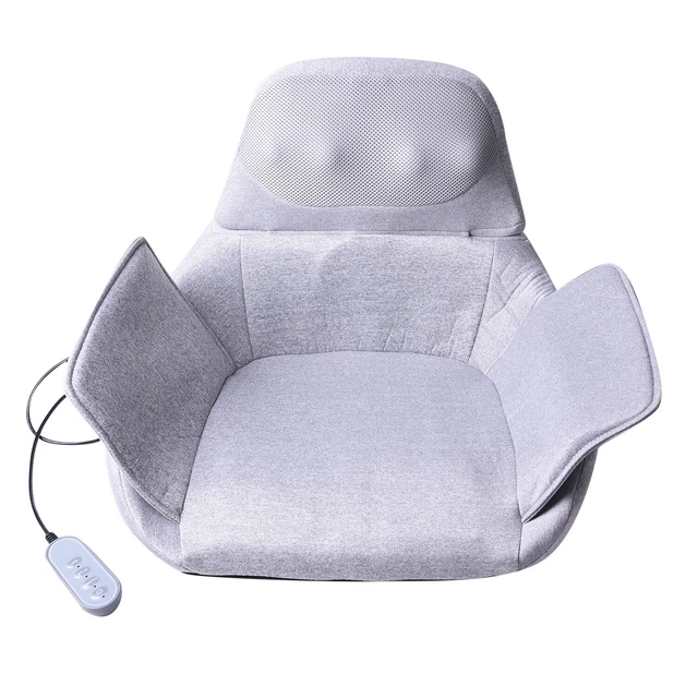 Silla de masaje plegable gris claro con control remoto amigable plegable
