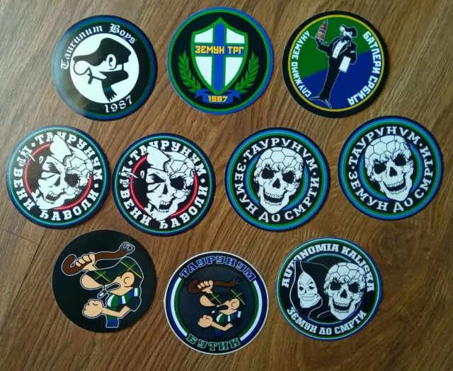 12 x Football Ultras Stickers Radnički Kragujevac-DEVILS