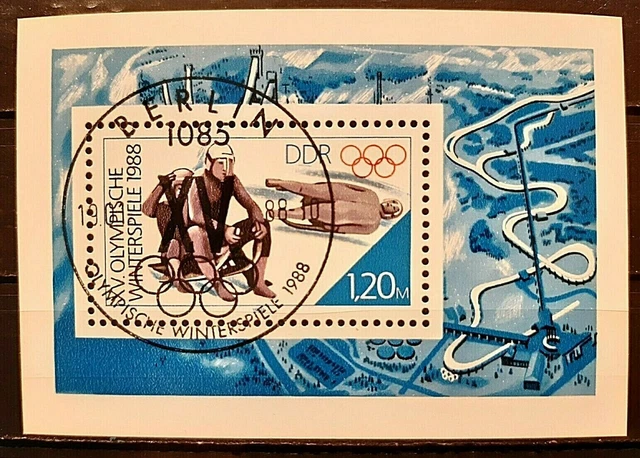 Block 90 "Olympische Winterspiele Calgary" / DDR 1988