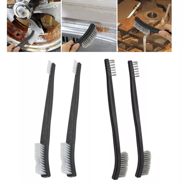 Set di spazzole ergonomiche a doppia estremità 4 pz strumento di rimozione rugg