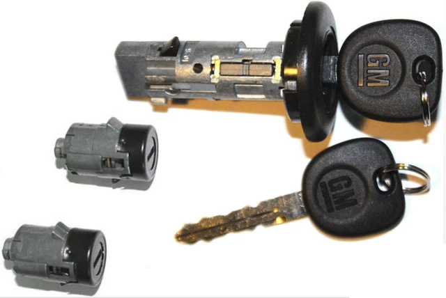 New Chevrolet GM OEM Ignition/Doors Lock Key Cylinder Set With Keys To Match