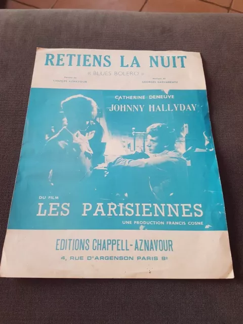 Partition " Retiens la nuit Johnny Hallyday "