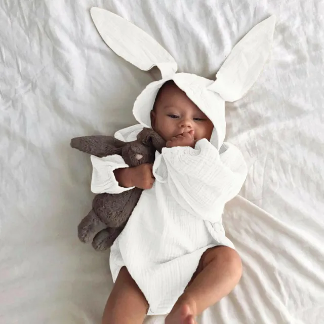 Cappello orecchio coniglio in lino 3D neonato neonato bambino bambine + set completo tuffo 11