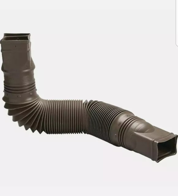 Amerimax Flex-A-Spout Brown Vinyl Downspout Extension 85019 Amerimax 85019
