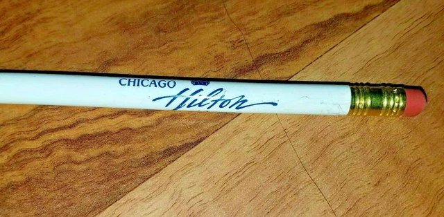 Chicago Hilton and Towers Pencil White vtg OA