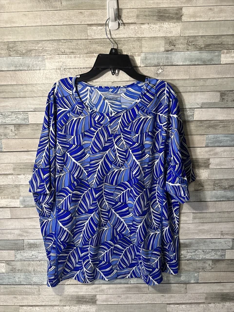 Coolibar UPF 50+ Women's Hightide Short Sleeve Swim Shirt Plus Size 2X