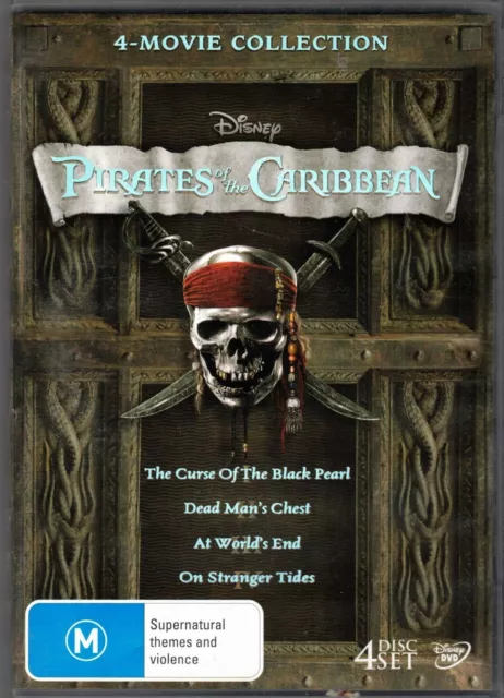 Pirates Of The Caribbean   4 Movie Set   -   4 Disc Set    Region 4