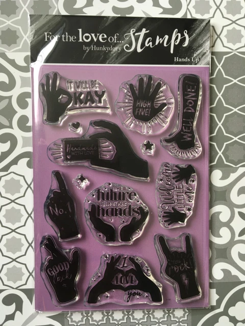 Hunkydory For the Love of Stamps HANDS UP Thinking of you, Congrats etc New BNIP
