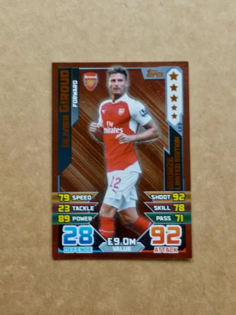 MATCH ATTAX 2015/16 - Olivier GIROUD - Arsenal - BRONZE LIMITED EDITION
