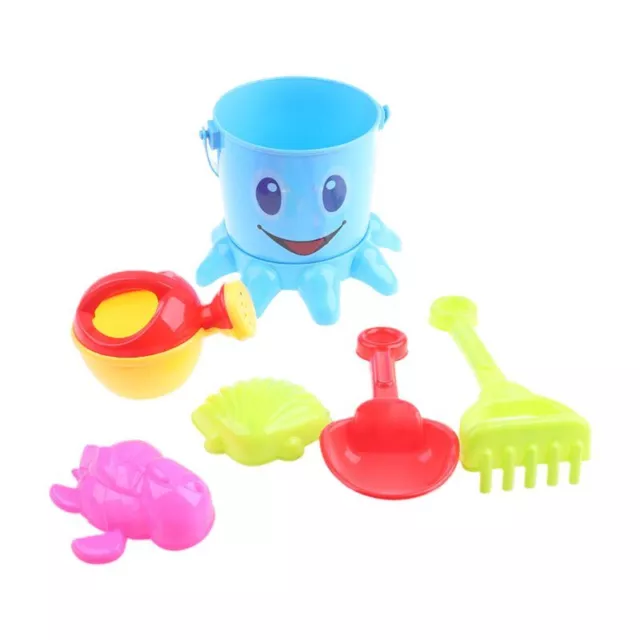 7 Pcs Baby Kids Lovely Octopus Bucket Sand Water Seaside Beach Toy Spade Tool