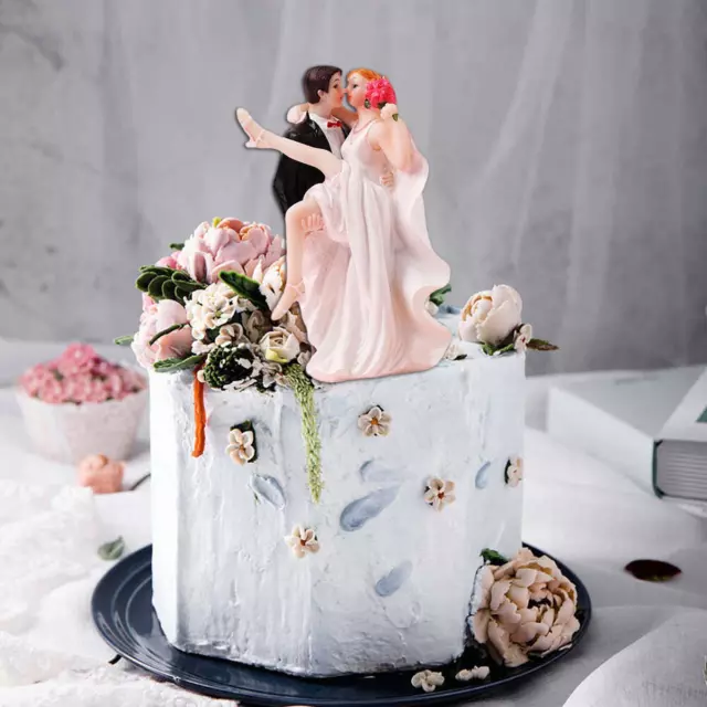 Décoration de gâteau de mariage, figurines de couple, figurines en résine,