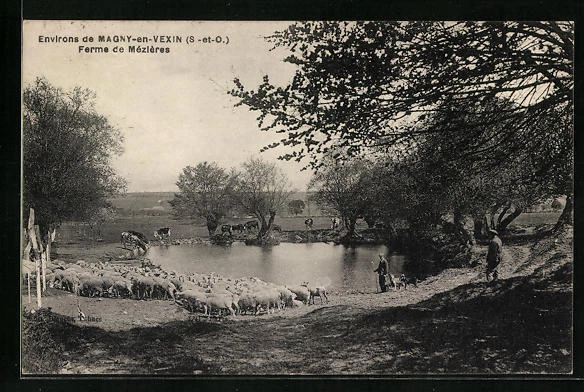 CPA Magny-en-Vexin, Ferme de Mézières 1930