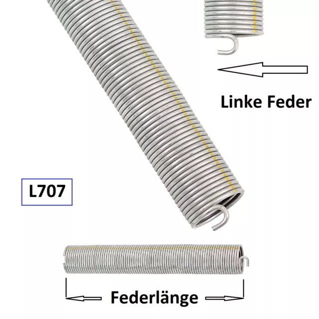 1 Stück Torsionsfeder L707 / L26 für Hörmann Garagentor Garagentorfeder Torfeder