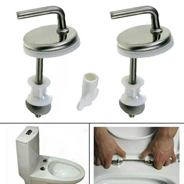 Sturdy and Easy to Install Stainless Steel Toilet Seat Replacement Hinges