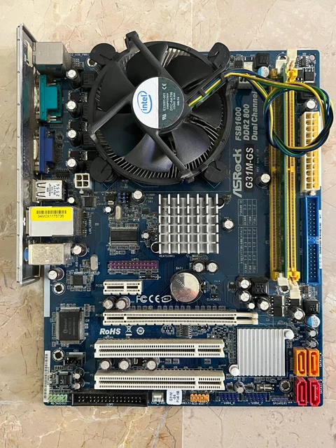 ASROCK G31M-GS MOTHERBOARD with CPU Intel Dual Core E5200 2.5Ghz RAM ...