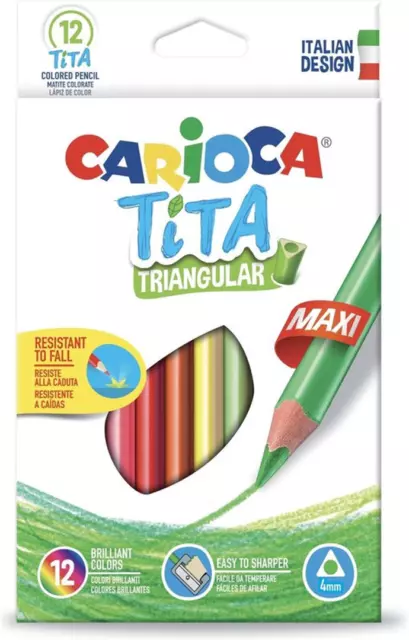 Set 12 Matite Tita Triangular Maxi  | Carioca