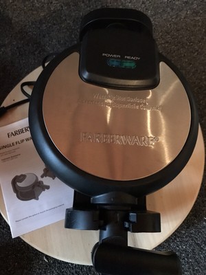 single flip waffle maker farberware