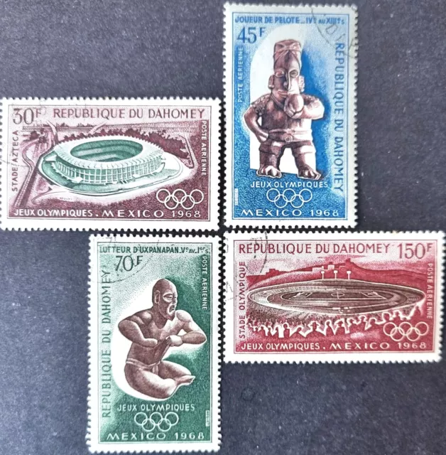 DAHOMEY 1968 Nice C/Set of Airmail Olympic Games Mexico City Used Stamps