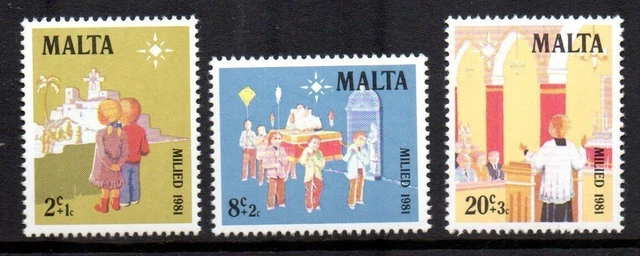 S47053 Malte MNH 1981 Christmas 3v