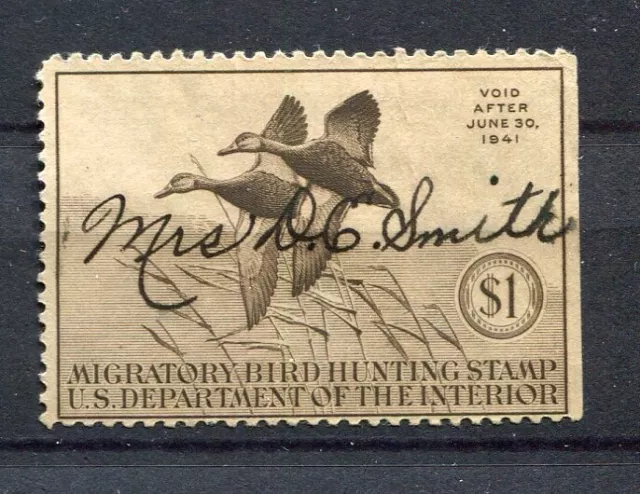 USA 1940,  duck stamp,  Scott RW7, used