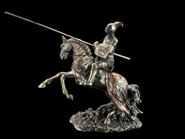 Statue Guerrier Ninja Japonais Veronese – Or, Résine, Avec Ancre Et Nunchaku (Neuf)