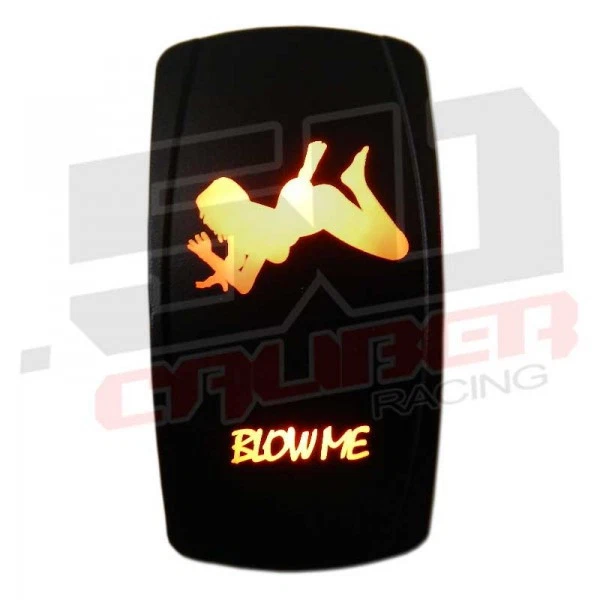 Orange Rocker Switch On/Off "Blow Me" Design Can Am Maverick Kawasaki Mule 3010